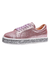 Stylish Glitter Platform Sneakers for Women - Sienna-Silver-5-State of Style