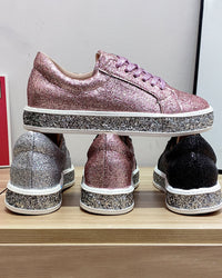 Stylish Glitter Platform Sneakers for Women - Sienna-Silver-5-State of Style