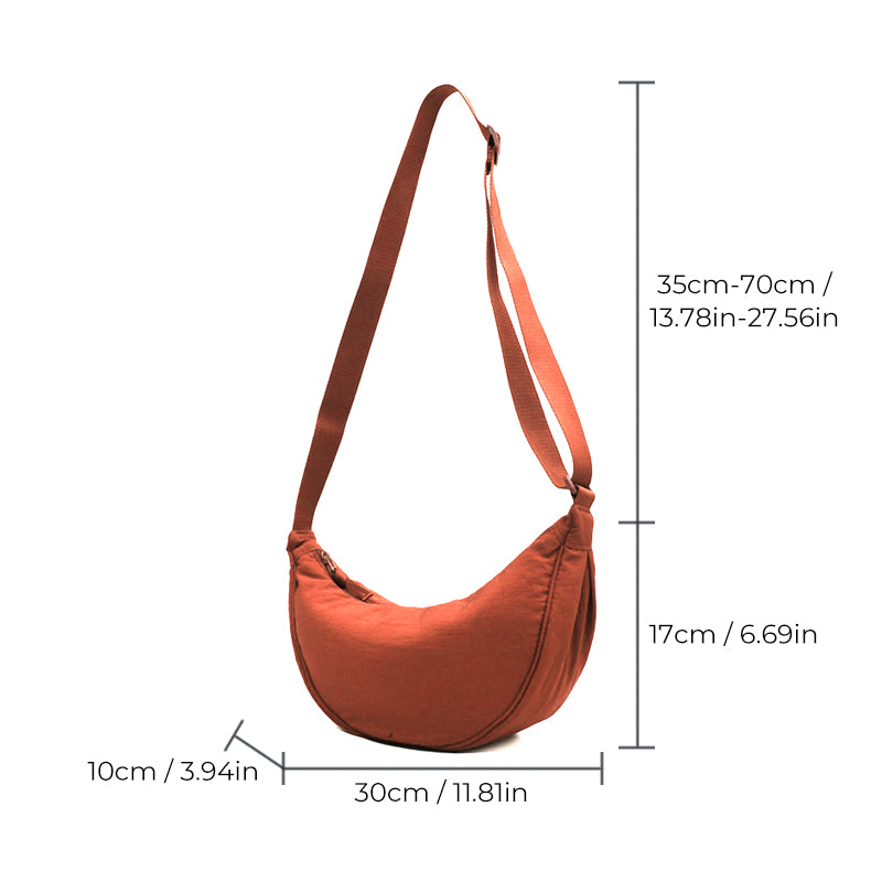 Stylish Half Moon Crossbody Bag - Luna-Black-State of Style