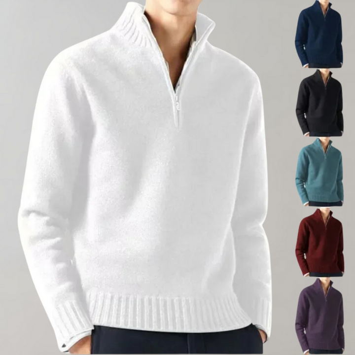 Stylish Half-Zip Men’s Sweater - Ethan-Black-S-State of Style