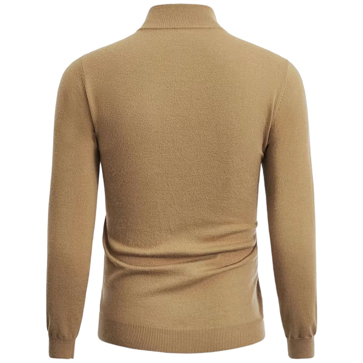 Stylish Half-Zip Men's Sweater - NordFlex-Beige-S-State of Style