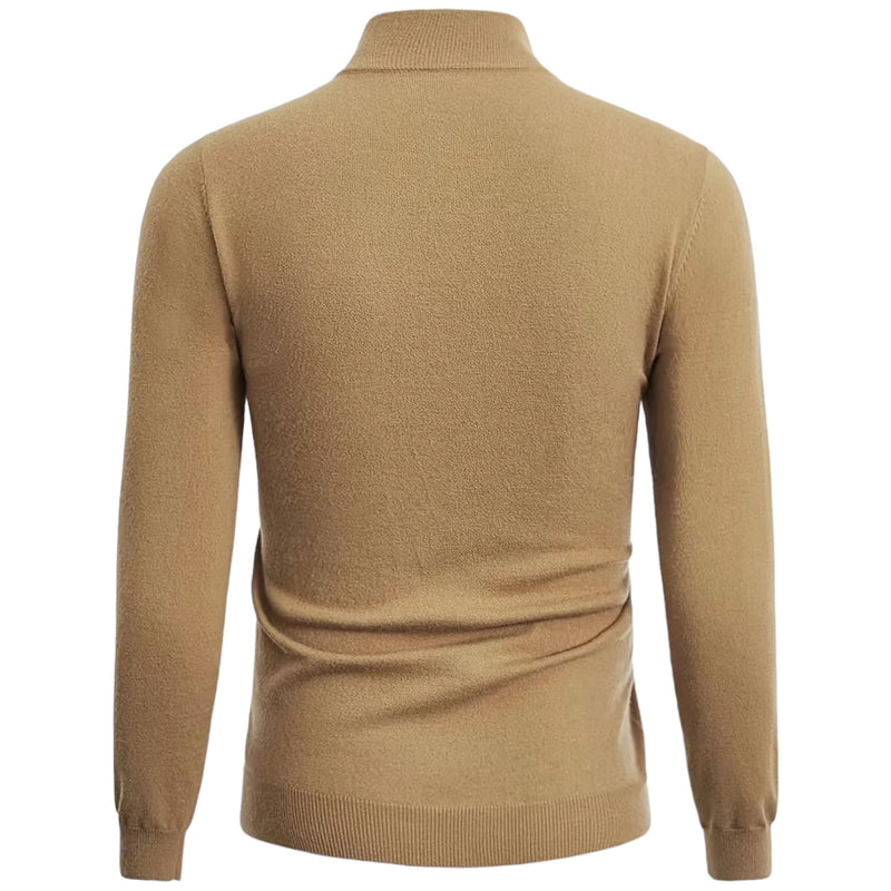 Stylish Half-Zip Men's Sweater - NordFlex-Beige-S-State of Style