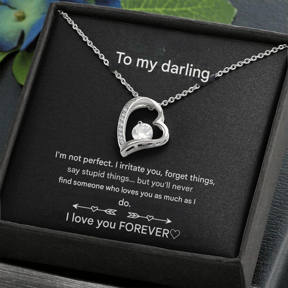 Stylish Heart Necklace - Amara-14k White Gold-Standard-State of Style