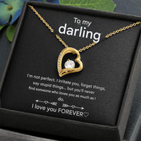 Stylish Heart Necklace - Amara-14k White Gold-Standard-State of Style
