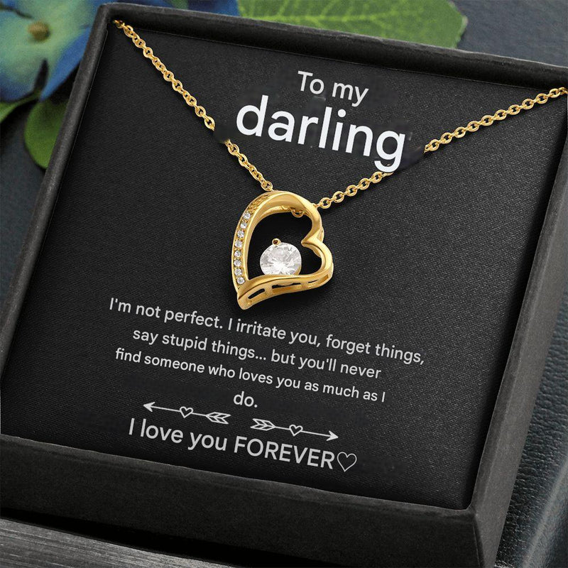 Stylish Heart Necklace - Amara-14k White Gold-Standard-State of Style