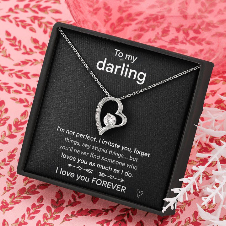 Stylish Heart Necklace - Amara-14k White Gold-Standard-State of Style