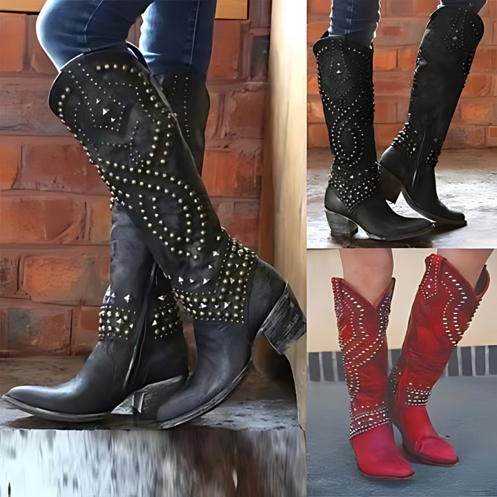 Stylish High Women's Boots - Elena-Brown-3-State of Style