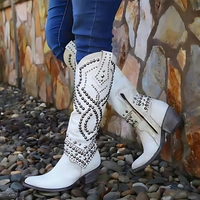 Stylish High Women's Boots - Elena-White-3-State of Style