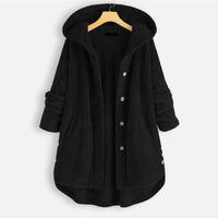 Stylish Hooded Fleece Jacket - FleeceLux-Black-S-State of Style