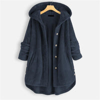 Stylish Hooded Fleece Jacket - FleeceLux-Blue-S-State of Style