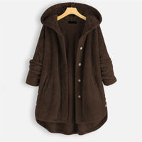 Stylish Hooded Fleece Jacket - FleeceLux-Brown-S-State of Style