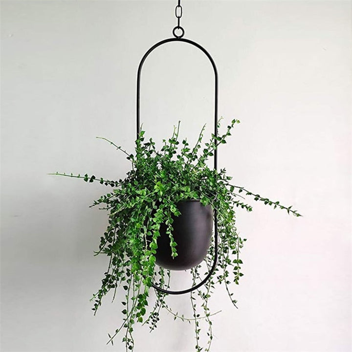 Stylish Indoor and Outdoor Plant Hanger - LeafLuxe-Round-Gold-State of Style