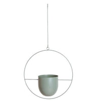 Stylish Indoor and Outdoor Plant Hanger - LeafLuxe-Round-Grey-State of Style