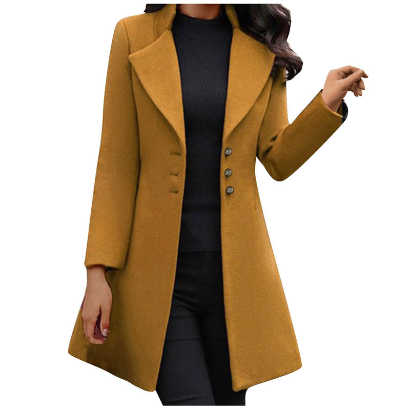 Stylish Italian Women’s Jacket with Long Sleeves - Sofia-Yellow-S-State of Style