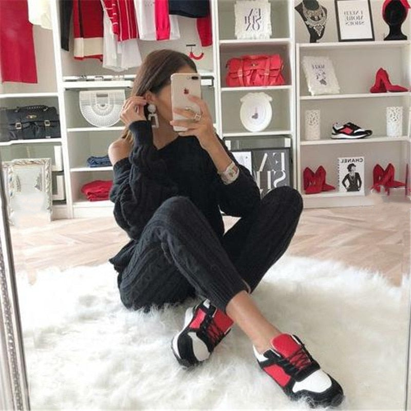 Stylish Knitted Ensemble | Perfect for Cold Days-Black-S-State of Style