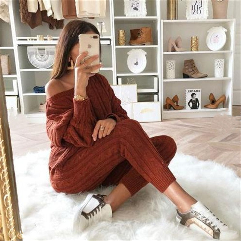 Stylish Knitted Ensemble | Perfect for Cold Days-Pink-S-State of Style