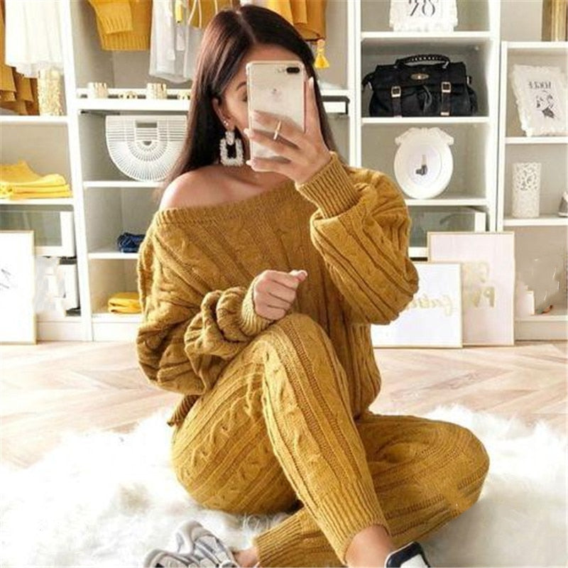 Stylish Knitted Ensemble | Perfect for Cold Days-Pink-S-State of Style