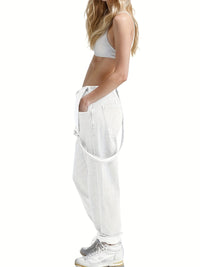 Stylish ladies' denim jumpsuit for everyday wear - CityEase-White-XS-State of Style