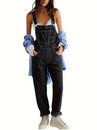 Stylish ladies' denim jumpsuit for everyday wear - CityEase-White-XS-State of Style