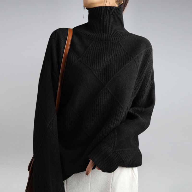 Stylish Ladies' Roll Neck Jumper - Isabella-Beige-S-State of Style