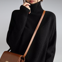 Stylish Ladies' Roll Neck Jumper - Isabella-Black-S-State of Style