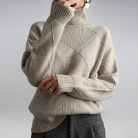 Stylish Ladies' Roll Neck Jumper - Isabella-Grey-S-State of Style