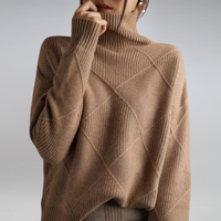 Stylish Ladies' Roll Neck Jumper - Isabella-Khaki-S-State of Style