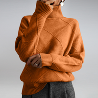 Stylish Ladies' Roll Neck Jumper - Isabella-Orange-S-State of Style