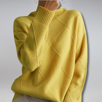 Stylish Ladies' Roll Neck Jumper - Isabella-Yellow-S-State of Style