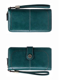 Stylish Large-Capacity Wrist Wallet-Black-12 Card Slots-State of Style