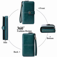 Stylish Large-Capacity Wrist Wallet-Black-12 Card Slots-State of Style