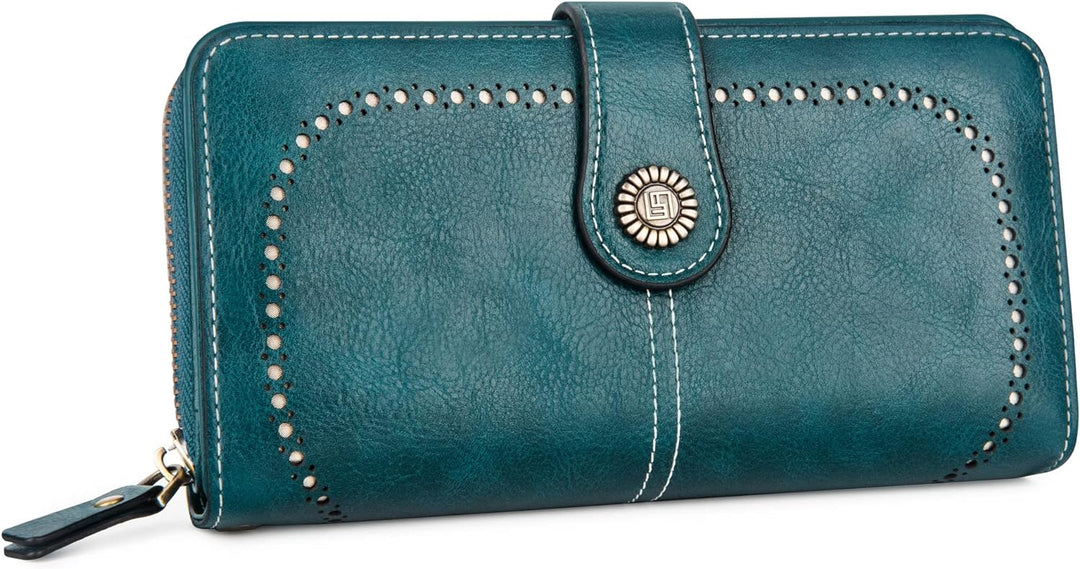 Stylish Large-Capacity Wrist Wallet-Blue-12 Card Slots-State of Style