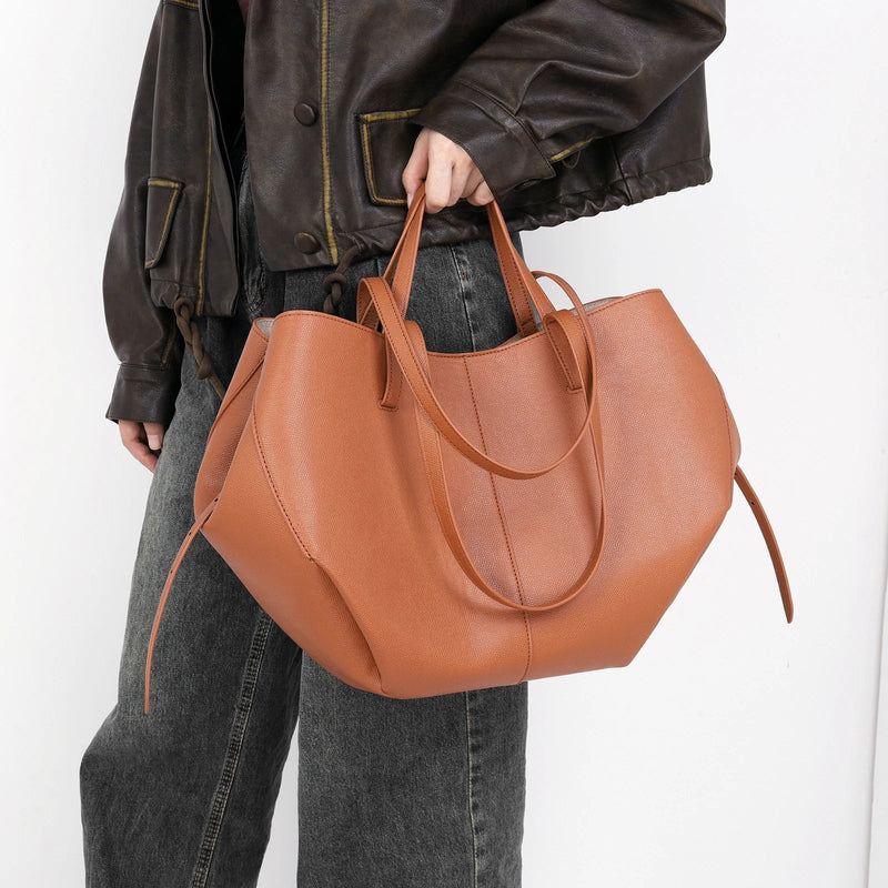 Stylish Leather Handbag - Adeline-Black-State of Style