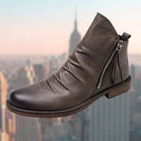 Stylish Leather Men's Boots - Milan-Grey-5-State of Style