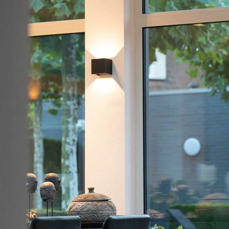 Stylish LED Cube Wall Lamp - LumiCube-Black-State of Style