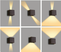 Stylish LED Cube Wall Lamp - LumiCube-Black-State of Style