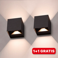 Stylish LED Cube Wall Light - LumiCube-Black-State of Style