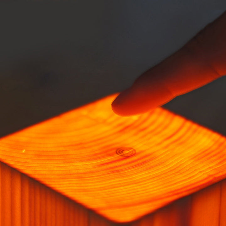 Stylish LED Table Lamp - WoodGlow-6cm x 7.5cm-Cylinder-State of Style