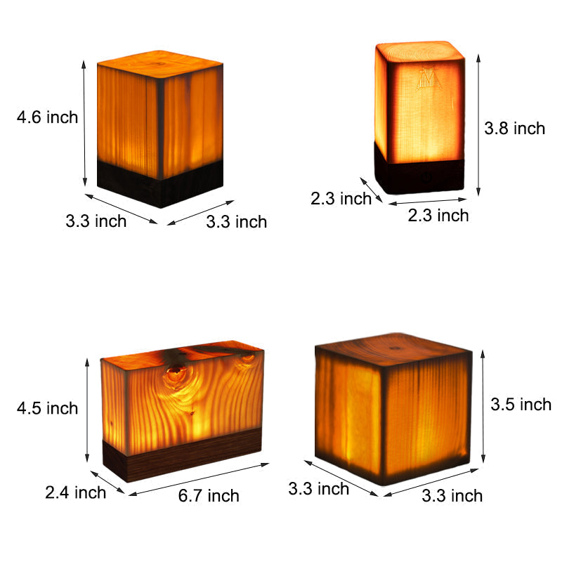 Stylish LED Table Lamp - WoodGlow-6cm x 7.5cm-Cylinder-State of Style