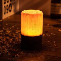 Stylish LED Table Lamp - WoodGlow-6cm x 7.5cm-Cylinder-State of Style