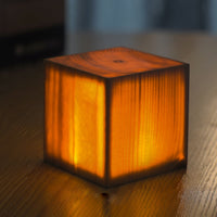 Stylish LED Table Lamp - WoodGlow-8cm x 8cm x 9cm-Square-State of Style