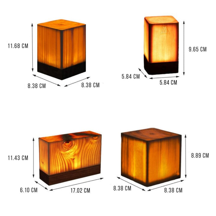 Stylish LED Table Lamp - WoodGlow-Cylinder-6 x 8 cm-State of Style