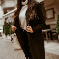 Stylish Long Brown Jacket | Comfortable Women's Outerwear-Beige-S-State of Style
