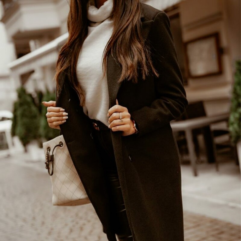 Stylish Long Brown Jacket | Comfortable Women's Outerwear-Beige-S-State of Style