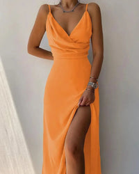 Stylish Long Dress - Sophia-Orange-S-State of Style