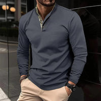 Stylish Long Sleeve Men’s Polo - Finn-Grey-S-State of Style