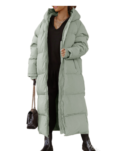 Stylish Long Women's Down Jacket - Elise-Green-XS-State of Style