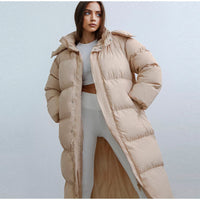 Stylish Long Women's Down Jacket - Elise-Khaki-XS-State of Style