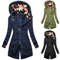 Stylish Long Women's Winter Coat - Mara-Dark Blue-S-State of Style