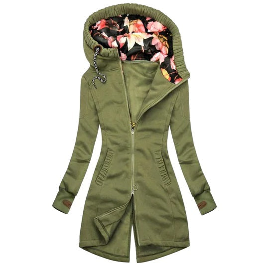 Stylish Long Women's Winter Coat - Mara-Green-S-State of Style